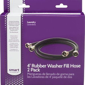 Smart Choice 4' Rubber Washer Machine Fill Hoses 2-pk With Rubber Washers